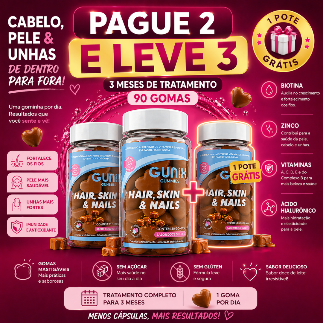 GUNIX 3X Intensivo – Mais Vendido (Pague 2, Leve 3)